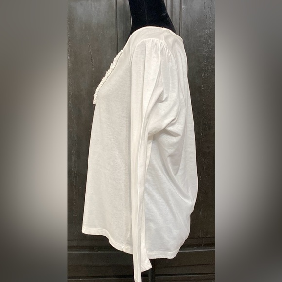 Basic Edition off wht OS longsleeves blouse. Size Large - Picture 2 of 10